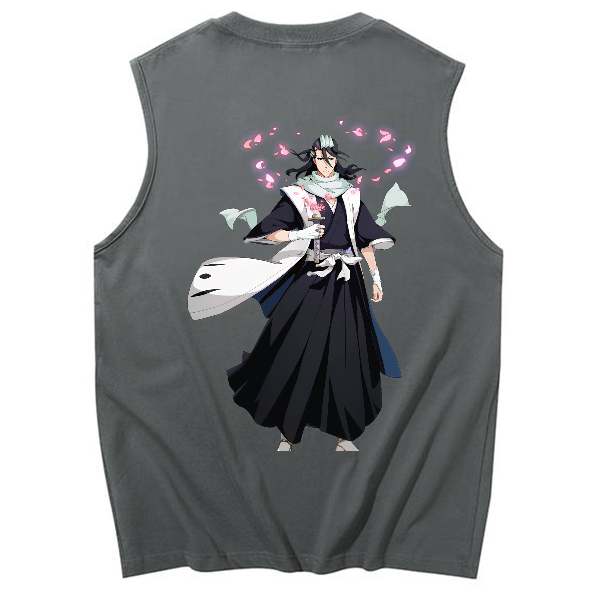（画像用） ブリーチ くちき びゃくや BLEACH Kuchiki Byakuya コットン100％タンクトップ（背面プリント）
